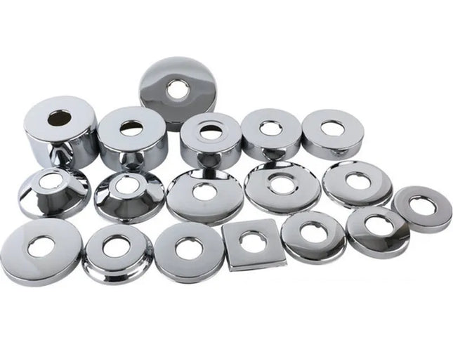Set de 2 Capace Decorative pentru Robinet, Oțel Inoxidabil, Compatibilitate Universală 1/2" și 3/4", Accesorii pentru Baie și Bucătărie