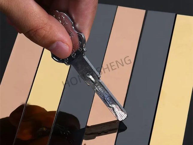Bandă Decorativă Plată din Oțel Inoxidabil 3M – Autocolant pentru Mobilier, Pereți și Tavan, Ideal pentru Margini și Decor Living