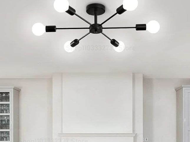Candelabru Modern Negru pentru Living HomeBright