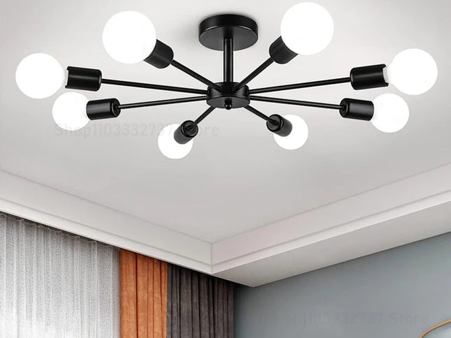 Candelabru Modern Negru pentru Living HomeBright