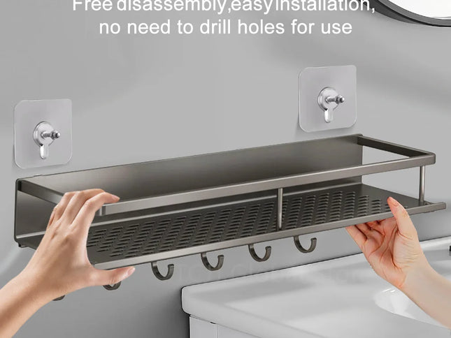 Raft Organizator Multifuncțional de Perete din Aluminiu