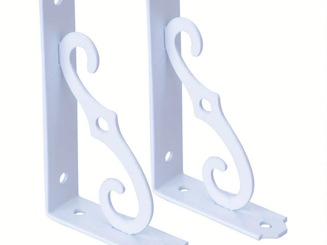 Consolă decorativă de perete, pentru rafturi, în formă de L - set 2 buc