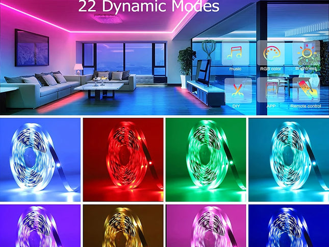 Benzi LED RGB Sincronizate cu Muzica pentru Decorul Camerei și Iluminat TV