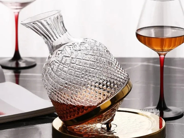 Decantor Rotativ Elegant din Cristal 1500ml