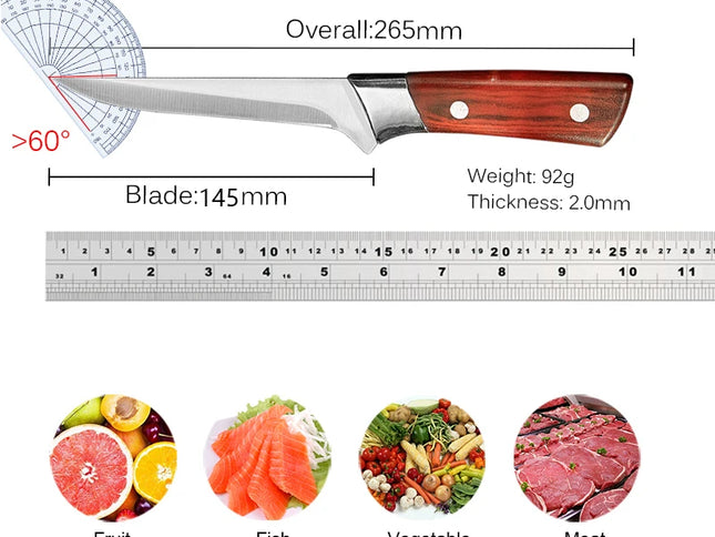 Cuțit de bucătar forjat manual - Ideal pentru Filetare
