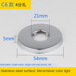 Set de 2 Capace Decorative pentru Robinet, Oțel Inoxidabil, Compatibilitate Universală 1/2" și 3/4", Accesorii pentru Baie și Bucătărie