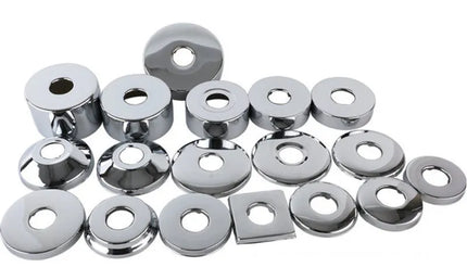 Set de 2 Capace Decorative pentru Robinet, Oțel Inoxidabil, Compatibilitate Universală 1/2" și 3/4", Accesorii pentru Baie și Bucătărie