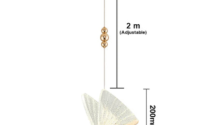Lustră LED Fluture Nordic – Lampă Suspendată Modernă pentru Dormitor, Living și Bucătărie