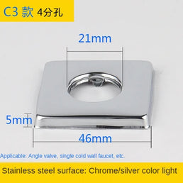 Set de 2 Capace Decorative pentru Robinet, Oțel Inoxidabil, Compatibilitate Universală 1/2" și 3/4", Accesorii pentru Baie și Bucătărie