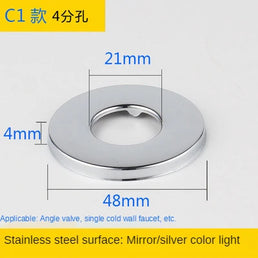 Set de 2 Capace Decorative pentru Robinet, Oțel Inoxidabil, Compatibilitate Universală 1/2" și 3/4", Accesorii pentru Baie și Bucătărie