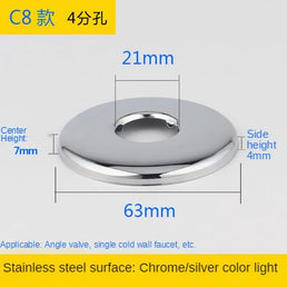 Set de 2 Capace Decorative pentru Robinet, Oțel Inoxidabil, Compatibilitate Universală 1/2" și 3/4", Accesorii pentru Baie și Bucătărie