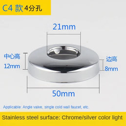 Set de 2 Capace Decorative pentru Robinet, Oțel Inoxidabil, Compatibilitate Universală 1/2" și 3/4", Accesorii pentru Baie și Bucătărie