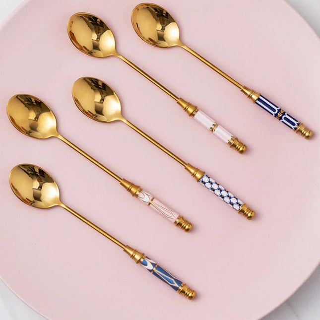 Linguriță aurii pentru Cafea și Desert ShineSpoon