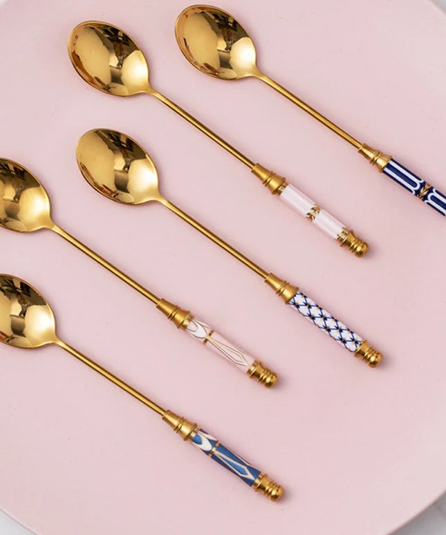 Linguriță aurii pentru Cafea și Desert ShineSpoon