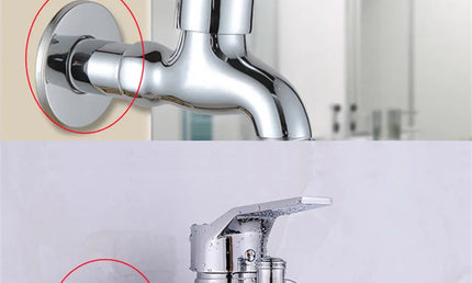 Set de 2 Capace Decorative pentru Robinet, Oțel Inoxidabil, Compatibilitate Universală 1/2" și 3/4", Accesorii pentru Baie și Bucătărie