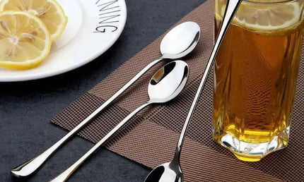 Linguriță din oțel inoxidabil pentru cafea, cu mâner lung