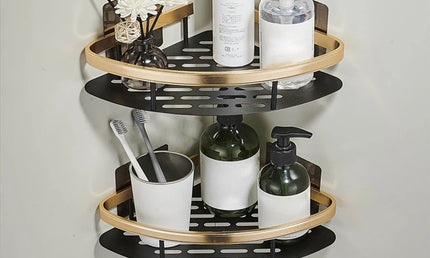 Raft suspendat pentru Baie, Fără Găurire - Organizator Elegant din Aluminiu