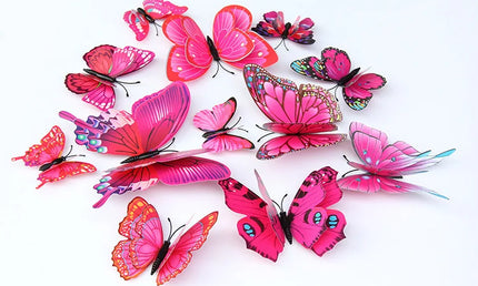 Set 12 Fluturi 3D Magnetici – Decor pentru Frigider și Pereți