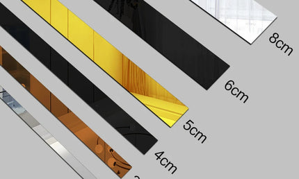 Bandă Decorativă Autoadezivă cu Efect de Oglindă 3D