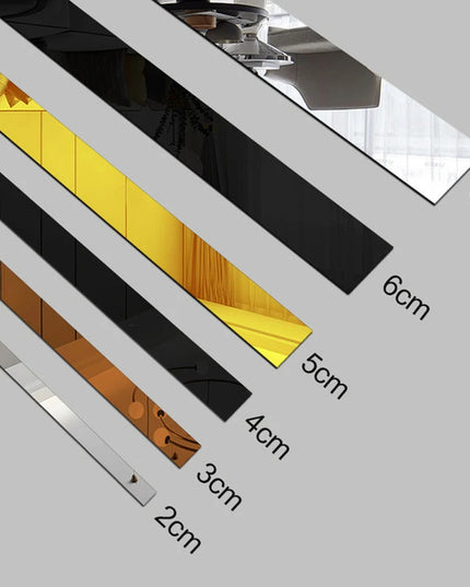 Bandă Decorativă Autoadezivă cu Efect de Oglindă 3D