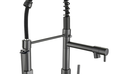 Baterie de bucătărie cu duș extractibil – design arc înalt, monocomandă