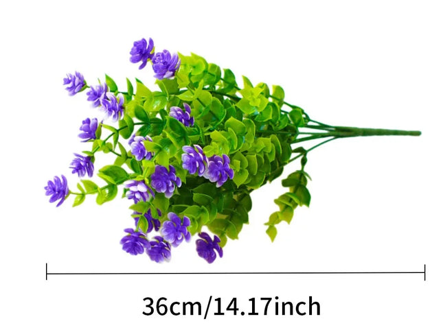 Buchet de Flori Artificiale Rezistente la UV - Decorațiuni Elegante pentru Interior și Exterior