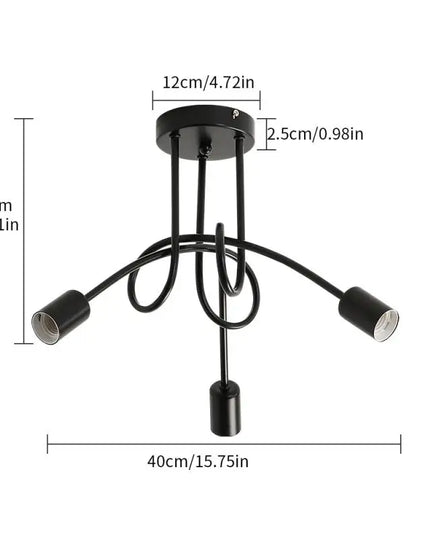 Candelabru Nordic Negru