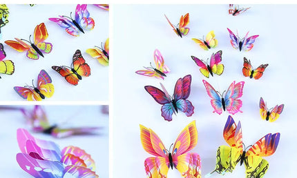 Set 12 Fluturi 3D Magnetici – Decor pentru Frigider și Pereți