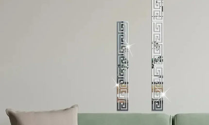 Autocolante Oglinzi Acrilice pentru Decoratiuni, 10 Bucăți, 20x5cm, Ideal pentru Oglinzi, Colțuri, Linii de Delimitare și Decorarea Peretilor