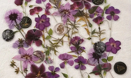 Set de 40 Autocolante Floral Vintage, Ideal pentru Proiecte DIY, Scrapbooking și Jurnale