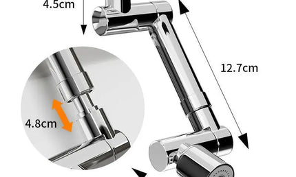 Extensor pentru Robinet cu Aerator 1440° – Filtru Antistropire și Economisire Apă