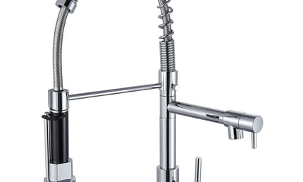 Baterie de bucătărie cu duș extractibil – design arc înalt, monocomandă