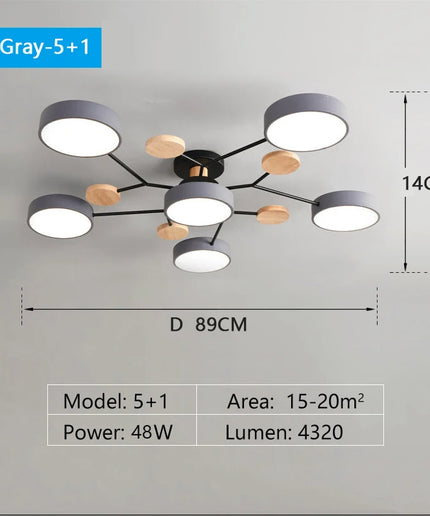 Candelabru LED Modern 3 Culori pentru Living, Dormitor, Hotel și Birou