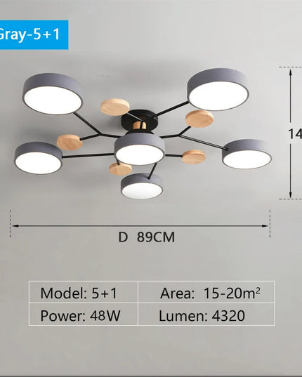 Candelabru LED Modern 3 Culori pentru Living, Dormitor, Hotel și Birou