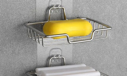 Raft Colțar din Oțel Inoxidabil pentru Baie – Suport pentru Șampon cu Susținere cu Ventuză, Accesorii Baie