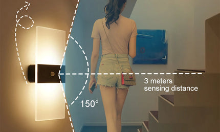 Aplica LED Modernă cu Senzor Tactil și Mișcare – Lumină Nocturnă pentru Dormitor