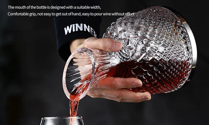Decantor Rotativ Elegant din Cristal 1500ml