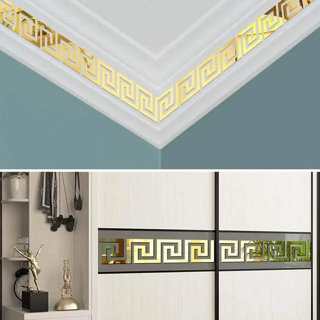 Bandă Decorativă Acrilică cu Efect de Oglindă