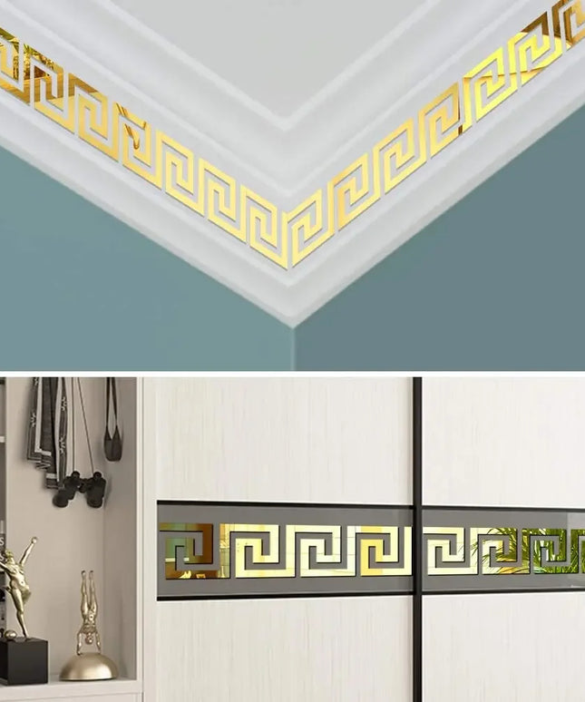 Bandă Decorativă Acrilică cu Efect de Oglindă