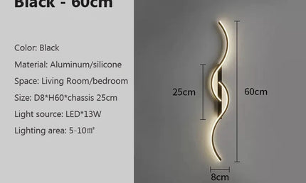 Aplica LED Modernă Minimalistă – Lumină de Perete pentru Dormitor și Living