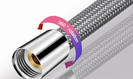 Furtun Duș Nylon Flexibil – 1.5/2.0 Metri, Presiune Ridicată, Antifracție