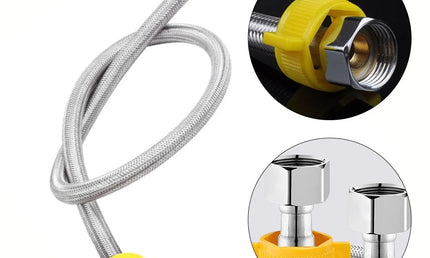 Furtun Flexibil Antiexplozie din Oțel Inoxidabil – 1/2 Inch, 30/50cm, Pentru Bucătărie și Baie