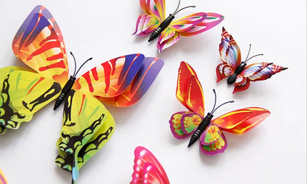 Set 12 Fluturi 3D Magnetici – Decor pentru Frigider și Pereți
