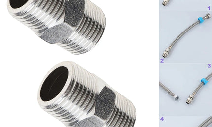 Set Universal Extensii pentru furtunul de Duș, Accesorii Baie pentru Dușuri DIY și Dușuri Exterioare