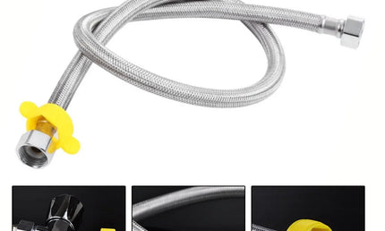 Furtun Flexibil Antiexplozie din Oțel Inoxidabil – 1/2 Inch, 30/50cm, Pentru Bucătărie și Baie