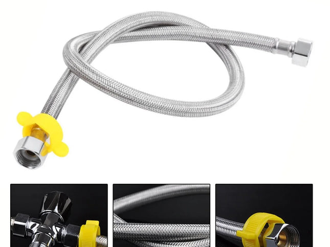 Furtun Flexibil Antiexplozie din Oțel Inoxidabil – 1/2 Inch, 30/50cm, Pentru Bucătărie și Baie