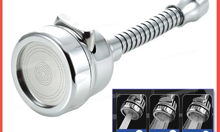 Extensor Rotativ pentru Robinet - Economizor de Apă cu 2/3 Moduri