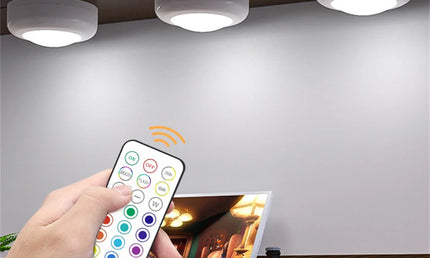 Iluminat LED Reglabil pentru Dulap sau spații înguste, cu Telecomandă și Culori RGB