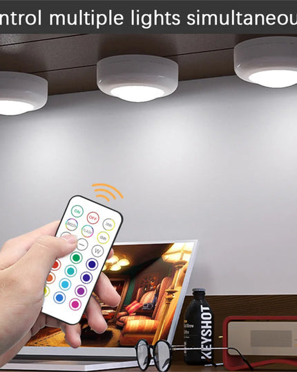 Iluminat LED Reglabil pentru Dulap sau spații înguste, cu Telecomandă și Culori RGB