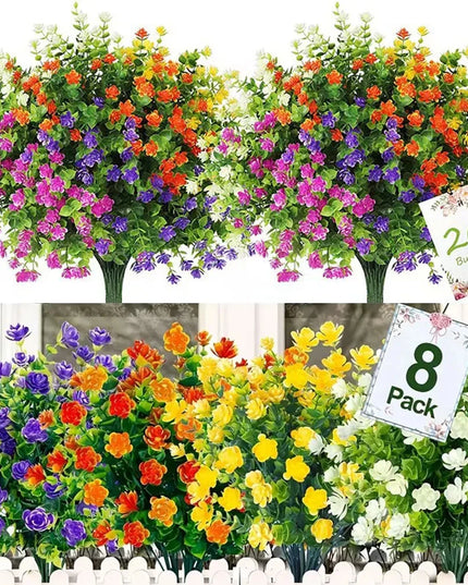 Buchet de Flori Artificiale Rezistente la UV - Decorațiuni Elegante pentru Interior și Exterior